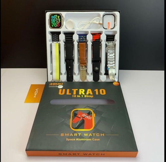 10 in 1 Ultra Smart Watch with 10 straps